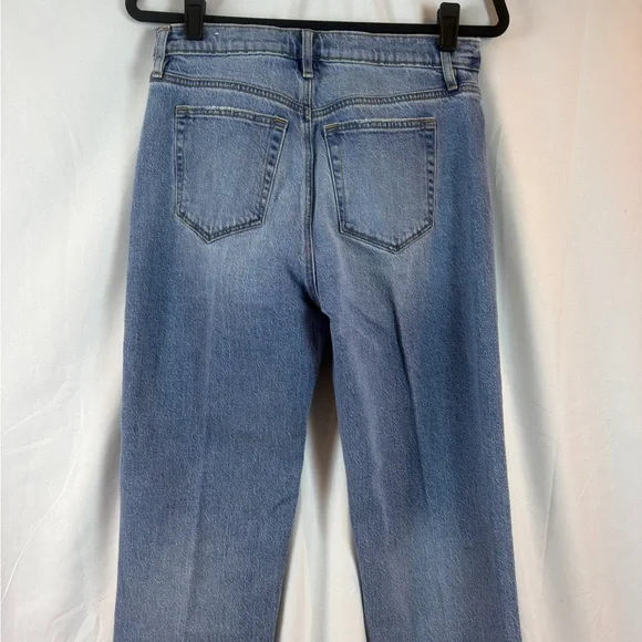 LOFT Light Blue The Straight Leg Jeans 4/27 SKU 6 - Picture 7 of 7